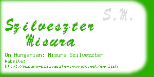 szilveszter misura business card